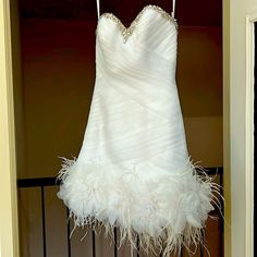 This Unique Vintage Dress Was Meant To Be My Reception Dress At My Old Hollywood Themed Wedding Years Back And I Never Changed Into It! Strapless Size 2 With A Corset Back. It Comes With Spaghetti Straps If You’d Like To Attach. Never Worn. Happy To Share The Love With Someone Who’s Interested! Hollywood Themed Wedding, Vintage Bridal Dress, Silver Wedding Dress, Bridal Dresses Vintage, Unique Vintage Dresses, 1950’s Style, Wedding Dresses Beaded, Corset Back, Tea Length Wedding Dress