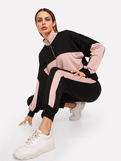 Sweatshirt And Sweatpants Set, Plus Zise, Women Sleeve, Clothing Co, Outfit Set, Two Pieces, Outfit Sets