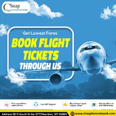 an advertisement for book flight tickets through us