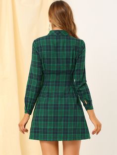 Shop Allegra K for Christmas Plaid High Waist A-Line Button Up Flared Shirt Dress you are looking for, get more women's Dresses for yourself. Order now! Free Returns！ Flared Shirt, Flowy Shirt, Christmas Plaid, Dress Silhouette, Pretty Pastel, Plaid Christmas, Plaid Dress, Womens Clothing Sizes, Casual Shirt