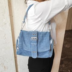 Kylethomasw Denim Women Shoulder Crossbody Bag Fashion Rivet Ladies Axillary Bags Brand Design Female Handbag Blue Denim Blue Shoulder Bag For School, Trendy Denim Shoulder Satchel, Denim Crossbody Shoulder Bag For School, Blue Denim Satchel Shoulder Bag, Casual Denim Blue Bag With Adjustable Strap, Casual Denim Blue Shoulder Bag For On-the-go, Daily Use Denim Crossbody Shoulder Bag, Denim Crossbody Shoulder Bag For Travel, Denim Crossbody Shoulder Bag For Daily Use