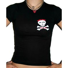 Manic Panic® Baby Doll Skull T-Shirt - Tish & Snooky's Manic Panic White Short Sleeve Emo Tops, White Emo Tops With Screen Print, Fitted T-shirt With Skull Graphic Print, Emo Skull Print Short Sleeve Tops, Emo Short Sleeve Top With Skull Print, White Emo T-shirt For Alternative Fashion, Black Fitted Emo T-shirt, Black Fitted Emo Style T-shirt, Unisex Black Emo T-shirt