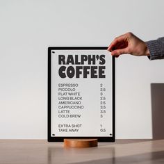 Designed as a magnetic table tent for your cafe or bakery table tops. Available in three sizes, there’s a Table Talker to display what you have on offer. Tabletop Sign Holder, Bakery Table, George And Willy, Hanging Drying Rack, Fold Out Table, Boat Shed, Shop Signage, Countertop Options, Interior Fit Out