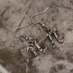 Pi Science Nerd Unique Math Earrings Fishook Earwires Handmade By Found Things Art Math Earrings, Science Nerd, Hand Crafted Jewelry, Crafted Jewelry, Handcrafted Jewelry, Jewelry Crafts, Silver Bracelet, Hand Crafted, Jewelry Earrings