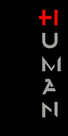 the word uma is written in red and grey on a black background with an orange cross