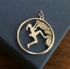 Sterling silver rock climbing girl charm 25x20mm Beautiful Views Nature, Climbing Girl, Adventurous Women, Sports Jewelry, Mountain Climbing, Rock Climbing, Climbing, Plein Air, Sterling Silver