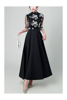 10% off now! modest maxi black party dress turtle neck with half sleeves online. Sheprom offers formal, party, casual & more style dresses to fit your special occasions. Turtle Neck Evening Dress, Fitted Half Sleeve Maxi Dress For Party, Fitted Half Sleeve Maxi Dress For Evening, Elegant Black Half Sleeve Maxi Dress, Short Sleeve Evening Dress For Dinner, Fitted Ankle-length Evening Dress, Elegant Black Maxi Dress With Short Sleeves, Fitted Half Sleeve Maxi Dress For Formal Occasions, Fitted Ankle-length Party Maxi Dress