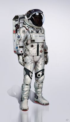 an astronaut is standing in his space suit