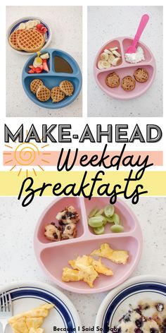 back-to-school breakfasts Meal Prep Breakfast Ideas For Kids, Easy Back To School Breakfast For Kids, Breakfast Ideas To Take To School, Pre-k Breakfast Ideas, Toddler School Breakfast Ideas, Make Ahead Breakfast For School Days, Easy Breakfast School Mornings, Easy Weekday Breakfast Kids, Back To School Food Prep