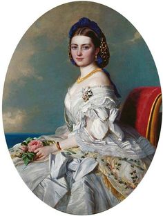 a portrait of a woman in white dress