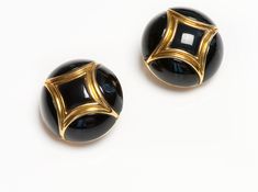 Gold Onyx Earrings Genuine Love, Onyx Earrings, Victorian Jewelry, Earring Sale, Earrings Vintage, Clip Earrings, Buy Vintage, Vintage Earrings, Antique Vintage