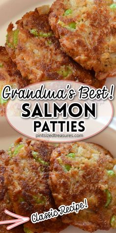 grandma's best salmon patties Crispy Salmon Patties, Salmon Patties Recipe Canned, Homemade Salmon Patties, Best Salmon Patties, Canned Salmon Patties, Canned Salmon Recipes, Best Salmon, Canned Salmon, Salmon Patties Recipe