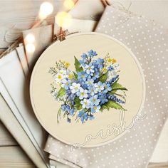 Cross stitch design two PDF files Pattern Keeper Compatible The "Forget Me Not" Pattern PDF is the perfect addition to your happy and fun Easter, Spring decor. This instant download features a gorgeous blue flower design that combines the charm of  love and hearts. With this pattern, you can create a beautiful cross stitch piece that will surely become a conversation starter or a thoughtful gift. - Finished size:13.75 x 13.75'" inch  - Grid size: 220 x 220 stitches crosses (for canvas Aida 16 ) Cross Stitched Flower Patterns, Cross Stitch Cosmos Flower, Cross Stitch Art Floral, Forget Me Not Cross Stitch Pattern, Riolis Cross Stitch, Summer Cross Stitch, Flowers Cross Stitch Pattern, Flowers Cross Stitch, Patterns Flowers