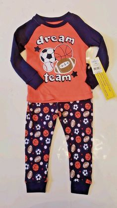 YOU WILL RECEIVE ONE BRAND NEW PRODUCT FREE SHIPPING WITH TRACKING PROVIDED THANKS FOR LOOKING! Pajama Set Long, Sleep Set, Boys Long Sleeve, Baby & Toddler Clothing, Dream Team, Toddler Outfits, Toddler Boys, Boy's Clothing, Snug Fit