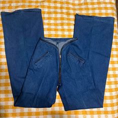 Please Message Me Before Buying!! Gorgeous Deadstock 70s Viceroy Zip Up Bellbottom Jeans. It’s A Crime These Don’t Fit Me :’) Please See Measurements, For The Very Slime Waisted And Slim Hips, Let Me Know If You Need Additional Measurements Slim Hips, Bell Bottoms, Bell Bottom Jeans, Slime, Let Me Know, Boot Cut, Pant Jumpsuit, Zip Ups, Pants For Women