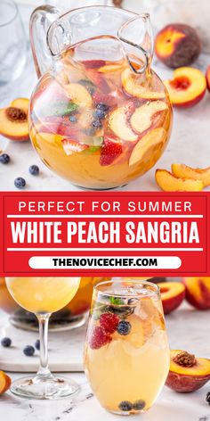 the perfect summer white peach sangria