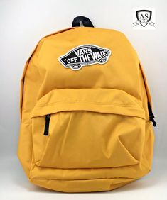 Vans Realm Backpack School Bag Laptop VN0A3UI6LSV Mustard Yellow Black White | eBay Yellow Bags For Back To School, Vans Bags For Back To School, Vans Bags For Students Back To School, Casual Vans Bag For Students, Back To School Standard Backpack With Logo, Trendy Vans Travel Bag, Vans Rectangular Bag For Everyday, Vans Rectangular Bag For Daily Use, Vans Backpack For School