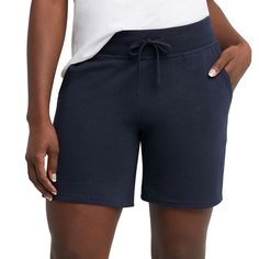 Unwind and relax wearing these women's shorts from Hanes. Unwind and relax wearing these women's shorts from Hanes. Tag free Jersey construction 2-pocketFIT & SIZING 7-in. inseam Functional drawstring waistband MidweightFABRIC & CARE Machine wash Imported Cotton Charcoal heather: cotton, polyester Size: X Large. Color: Blue. Gender: female. Age Group: adult. Stretch Pajama Shorts With Pockets, Comfortable Shorts For Relaxation, Comfortable Bermuda Shorts For Loungewear, Comfortable Shorts With Built-in Liner For Relaxation, Comfortable Shorts With Built-in Shorts For Relaxation, Solid Shorts For Relaxation, Stretch Shorts For Relaxation, Drawstring Pajama Shorts, Solid Color Shorts For Relaxation