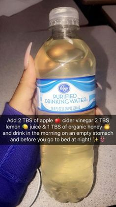 Apple Cider Vinegar Lemon, Smoothie Detox, Healthy Drinks Recipes, Body Cleanse, Water Recipes, Healthy Smoothie, Detox Water, Detox Cleanse, Fat Burning Foods