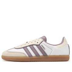 (WMNS) adidas Samba 'Cream White Mauve Brown' IE1417 Adidas Samba Og, Adidas Samba, Cream White, Adidas Originals, Adidas Sneakers, High Heels, Adidas, Cream, Purple