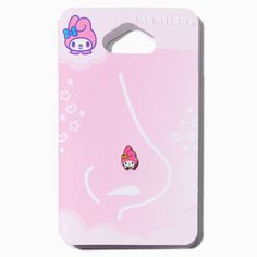 the hello kitty phone case has a pink bow on it