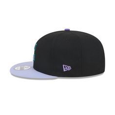 The Big League Chew X Cleveland Guardians Grape 9FIFTY Snapback features an embroidered Guardians logo and a Big League Chew Grape pin at the front panels with a purple visor and a gray undervisor. Additional details include a 1935 All Star Game patch at the right-wear side and a Big League Chew logo to the right of the snapback closure at the rear. Casual Purple Visor Baseball Cap, Purple Curved Brim Baseball Cap For Streetwear, Purple Baseball Cap For Streetwear, Purple Snapback Hat For Streetwear, Casual Purple Baseball Cap For Streetwear, Purple Snapback Cap For Streetwear, Purple Curved Brim Hat For Streetwear, Casual Purple Snapback Hat For Streetwear, Big League Chew