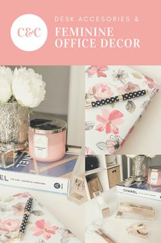 desk accessories and feminine office decor