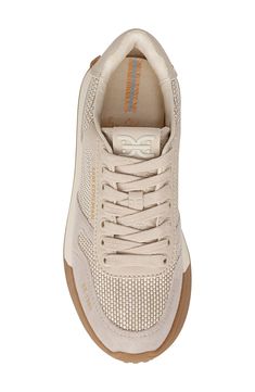 Complete your casual look with the sporty sophistication of a lace-up sneaker embellished with suede overlays. Leather upper/textile lining/synthetic sole Imported Womens Sneakers With Jeans, Cream Sneakers Women, Trendy Casual Shoes, Trending Sneakers 2024, Fall Tennis Shoes, Casual Womens Shoes, Stylish Sneakers Women, Maine Mendoza, Cute Casual Shoes