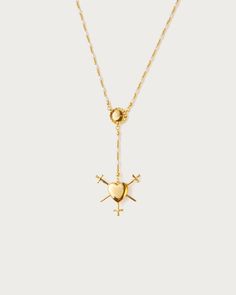 Three of Swords Rosary Necklace in Gold
| En Route Jewelry | En Route Jewelry Gold Rosary Necklace, Three Of Swords, En Route Jewelry, Gold Rosary, Necklace Stack, 1 Aesthetic, Y Necklace, Rosary Necklace, Gold Collar