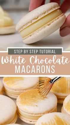 how to make white chocolate macarons with step by step instructions and video recipe