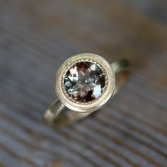 Oregon Sunstone Halo Ring and 14k Yellow Gold - Madelynn Cassin Designs Rose Gold Black Diamond, Rose Gold Promise Ring, Vintage Engagement Rings Sapphire, Oregon Sunstone, Vintage Halo, Morganite Gemstone, Engagement Ring Ideas, Moissanite Engagement Ring Oval, Flower Engagement Ring