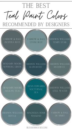 the best teal paint colors recommended by designers