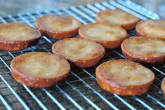 small pastries are cooling on a wire rack