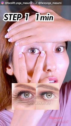 Face Exercises For Eye Bags, Eye Massage For Beautiful Eyes, Eye Massage For Wrinkles, Eye Yoga Exercises, Bigger Eyes Exercise, Eye Workout, Eyes Exercise, Eye Yoga, Baggy Eyes