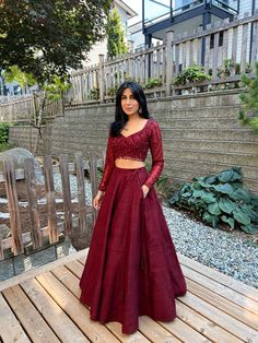 Merlot | Maroon Lehenga Set – Raji Khaira Official Maroon Net Lehenga, Plain Maroon Lehenga, Simple Indian Outfits For Wedding, Full Hand Blouse Designs For Lehenga, Customized Lehenga Designs, Two Piece Outfits Traditional, Maroon Lehenga Simple, Maroon Colour Blouse Design, Burgundy Lengha