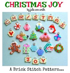 cross stitch christmas ornaments are arranged in rows