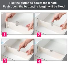 the instructions for how to put buttons in a drawer