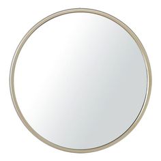 a round mirror on a white background