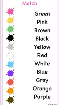 the color matching game for kids to play with their own colors and numbers, which are all