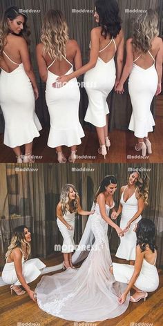 Sexy Mermaid Bridesmaid Dresses V-Neck Cross Back Bridesmaid Dresses Spaghetti Straps Bridesmaid Dresses Bridesmaid Dresses Mermaid, White Bridesmaid Dress, Bridesmaid Dresses Long, Mermaid Bridesmaid, White Bridesmaid, White Bridesmaid Dresses, Mermaid Bridesmaid Dresses, Dresses Mermaid, Dresses Elegant