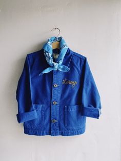 Diy Wardrobe, Guys Clothing Styles, Chore Coat, Chores For Kids, Workwear Jacket, Chore Jacket, Upcycled Denim, French Blue, Embroidered Jacket