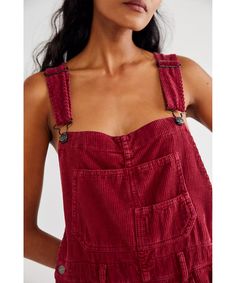 So essential and forever timeless, these special denim overalls from the Free People collection are featured in a relaxed, slouchy silhouette with tapered legs and exaggerated pocket detail for added dimension. Care/Import Machine Wash Cold Import Contents 100% Cotton Cord Overalls, Corduroy Dungarees, Small Sweater, Medium Dress, Denim Overalls, Small Waist, Pocket Detail, Tapered Legs, Boho Outfits