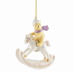 Lenox 2023 Winnie The Pooh Baby's 1st Christmas Ornament 894449 Winnie The Pooh Ornaments, Lilac Scarf, Lenox Ornaments, 1st Christmas Ornament, Baby's 1st Christmas Ornament, Lenox Christmas, Christmas Date, Baby's 1st Christmas, Winnie The Pooh Christmas