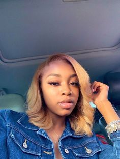 Slick Press, Blonde Natural Hair, Pressed Natural Hair, Silk Press Natural Hair, Blond Ombre, Girl Hair Colors, Real Hair Wigs