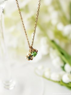 ✨Lily of the Valley Flower Necklace (16 inch+ extension chain) / Includes Gift Bag / 18K Real Gold Plated 304 Stainless Steel Link Cable Chain✨  100% Brand New Suitable for any occasion, these bautiful elegant necklace will emphasize your unique style. Ideal gift for yourself or loved one! This listing is for ONE necklace.  📍Dimensions : Lengh 16" ( 40cm)+ Extension 3/4"(5cm)  Drop 1" (3cm)  📍Material : 18K Real Gold Plated 304 Stainless Steel Link Cable Chain, Austrian Crystal Bead  🎀Gift Ba Lily Of The Valley Flowers, Elegant Necklace, Elegant Necklaces, Austrian Crystal, Lily Of The Valley, Flower Necklace, Steel Chain, Jewelry Bags, Stainless Steel Chain