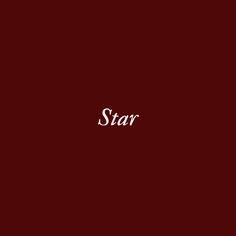 the word star written in white on a red background