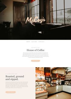 the coffee shop website is clean and ready to be used for business purposes, as well as