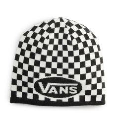 This Listing Is For A Nwt's Vans Reversible Beanie. One Side Features Vans Classic Black/White Checkerboard Print, The Other Side Features All Black With White Logo. Vans Defines Versatile Style With This Boys' Reversible Beanie Hat. Features Reversible Design Fabric & Care Acrylic Machine Wash Imported Vans Beanies, Vans Classic Black, Reversible Beanie, Wall Hats, Vans Hats, Boys Vans, Boys Beanie, Tie Dye Bucket Hat, Vans Kids