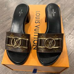 100% Authentic, In Great Condition, Major Sign Of Wear On The Bottom Soles , Besides That No Smell, Visible Stains , Scruffs , Rips Or Holes. Includes Box Only. European 37 . Louis Vuitton Shoes, Mule Clogs, Mules Shoes, Louis Vuitton Monogram, Clogs, Black And Brown, Louis Vuitton, Monogram, Women Shoes