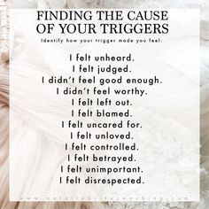 Understanding what a trigger is, and what will trip a trigger are critical in getting a better grasp of them. Abundance Manifestation, Coping Mechanism, Psychology Facts, Life Coaching, Healing Quotes, Coping Skills, Social Work, Health Awareness